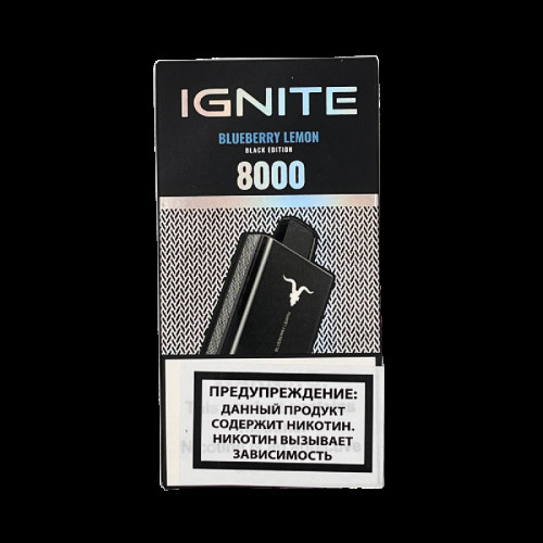 Электронная сигарета IGNITE V80 8000 затяжек Черника лимон